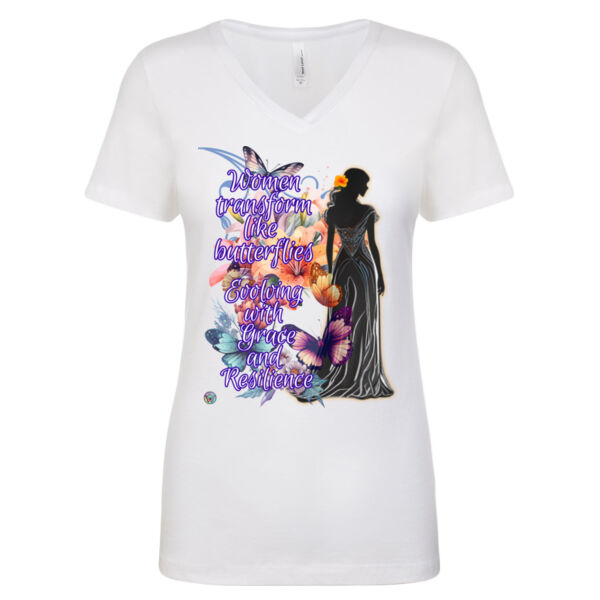 Women transform like Butterflies  - Next Level The Ideal V T-Shirt Thumbnail