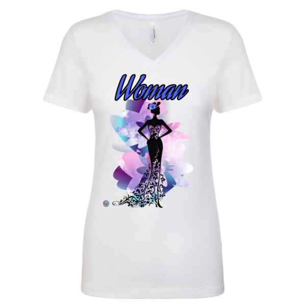 Woman - A Gem - Next Level The Ideal V T-Shirt Thumbnail