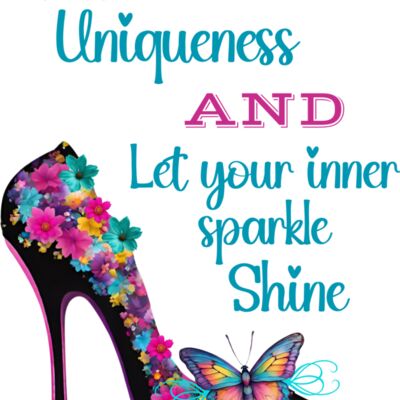 Embrace your uniqueness  Designer High Heel shoe MUG  9 46 x 11 in   2  Thumbnail